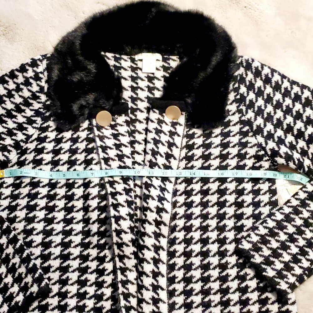 Christian Siriano New York houndstooth faux fur collar NWT. - Picture 4 of 8
